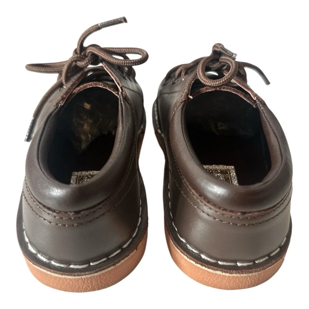 New L'amour Shoes Boys Size 11 brown leather lace up Dress Shoes Party Formal